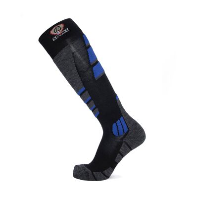 Black-gray-blue ski socks