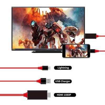 Câble HDMI Convertisseur Audio Vidéo pour iPhone et iPad pour visualiser ses contenus