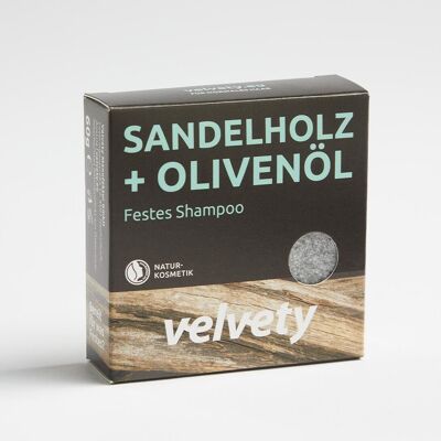 Velvety Solid Shampoo Sandalwood + Olive Oil 60g