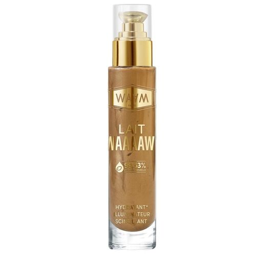 WAAM Cosmetics – Lait WAAAAW! – Lait hydratant, scintillant, illuminateur – 99% d’origine naturelle – Bronzage immédiat – 100ml