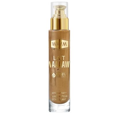 WAAM Cosmetics – WAAAAW Milk! – Moisturizing, shimmering, illuminating milk – 99% natural origin – Instant tanning – 100ml