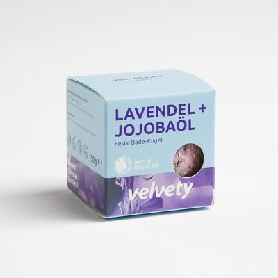 Velvety Solid Bath Lotion Ball Lavender + Jojoba Oil 50g