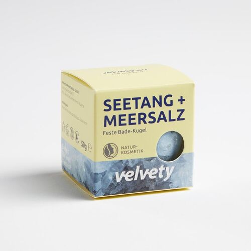 Velvety Feste Badelotion Kugel Seetang + Meersalz 50g