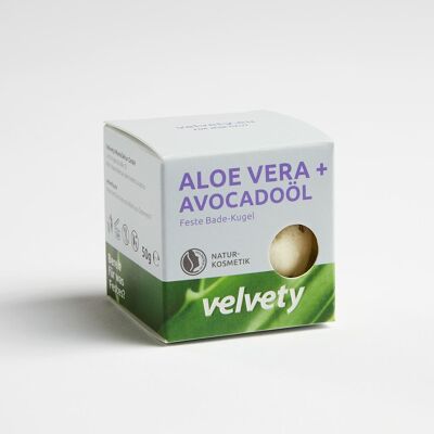 Sfera di lozione da bagno solida e vellutata Aloe Vera + Olio di Avocado 50g