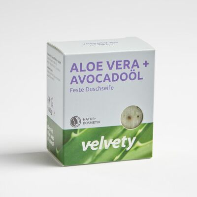 Jabón de Ducha Sólido Aterciopelado Aloe Vera + Aceite de Aguacate 100g