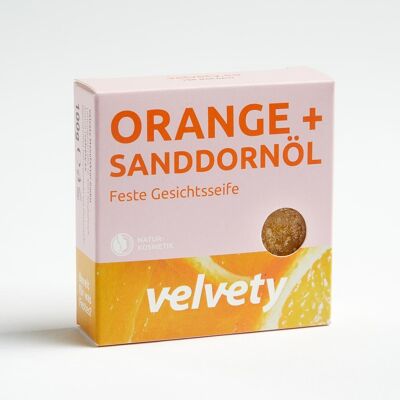 Velvety Solid Facial Soap Orange + Sea Buckthorn Oil 100g