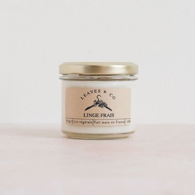 Vela perfumada en tarro de temporada - Lino fresco