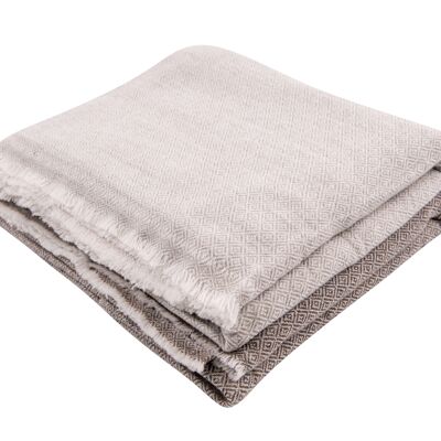 Checked cashmere blanket