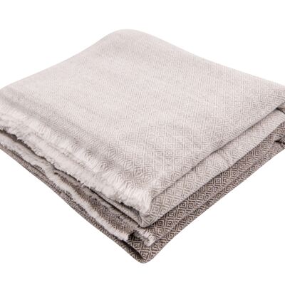 Checked cashmere blanket