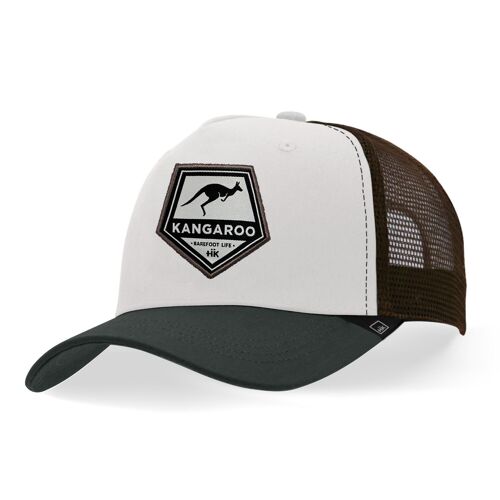 Gorra Kangaroo White / Brown / Grey