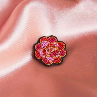 Spilla mini fiore rosa