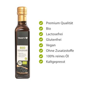 HUGGIBERRIES - Huile de cumin noir bio – 250ml 4