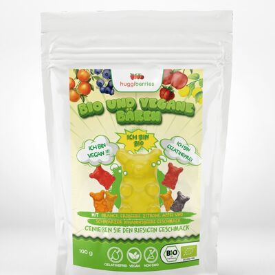HUGGIBERRIES - Organic Fruit Gummy Bears Gelatin Free and Vegan