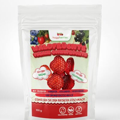 Huggiberries - Mezcla de frutas del bosque Ositos de goma Sin gelatina y veganos