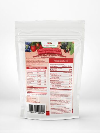 Huggiberries - Mélange de fruits des bois Gummy Bears Sans gélatine et végétalien 2