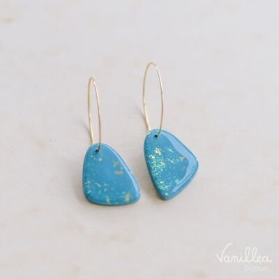 ROSIE blue/gray earrings with holographic reflections