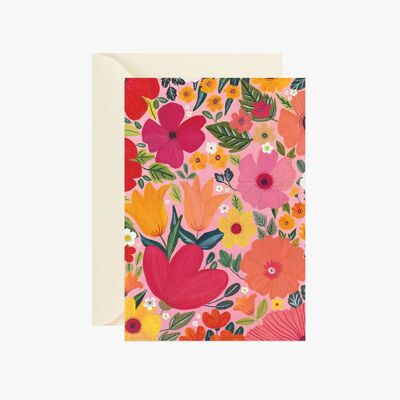 Postkarte Herbstblumen