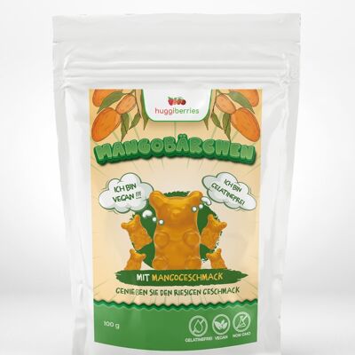 HUGGIBERRIES - Mango Gummibären – Gelatine Frei und Vegan