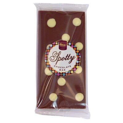 Spotty Milk Chocolate Bar - White Chocolate Buttons