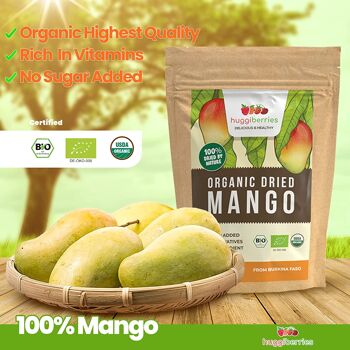 MANGUE BIO - HUGGIBERRIES Mangue séchée bio – 100g 5