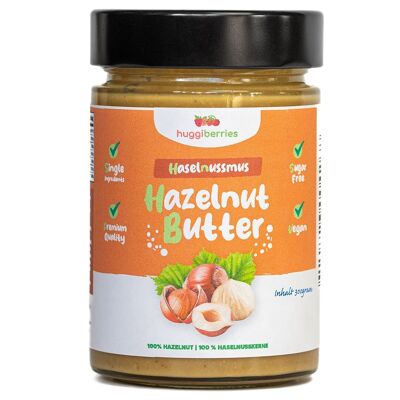 HUGGIBERRIES - mantequilla de avellanas - vegana - sin aceite de palma