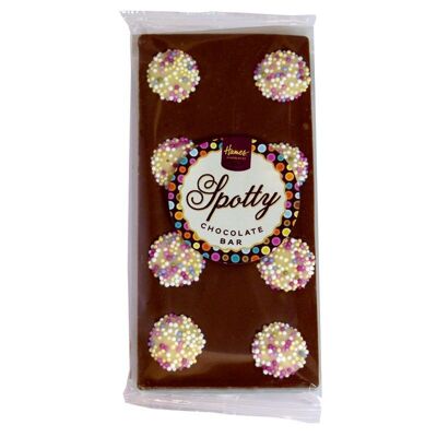 Spotty Milk Chocolate Bar – White Chocolate Snowies
