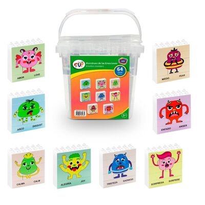 Puzzle Up Set 8 puzzles Monstres d'émotions