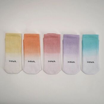 Impair Dyed Box - Chaussettes à l'unité - 5 dégradées de couleurs - Coton Bio 2
