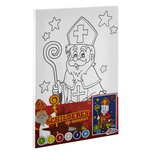 Christmas Set Paint by numbers “St. Nicholas with Presents” - 29.7x19.5 cm