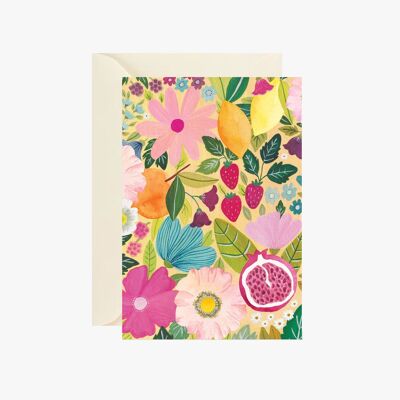 Postkarte Sommerblumen