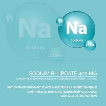 Sodium R Lipoate 400 mg : Antioxydant 3