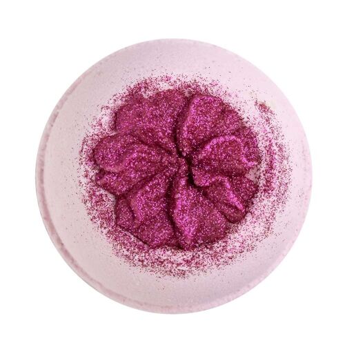 Bombe de bain/Boule effervescente pour le bain  "DELICIOUS" 190g, senteur Framboise-230527