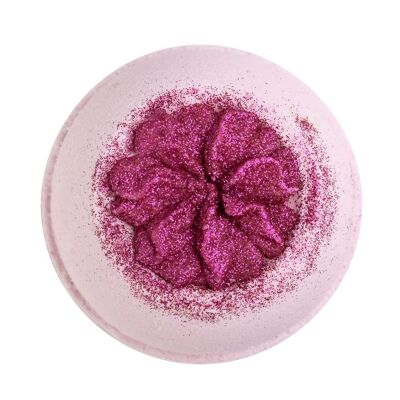 Bath bomb/Effervescent bath ball "DELICIOUS" 190g, Raspberry scent-230527