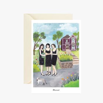carte postale charmed - les sœurs Halliwell