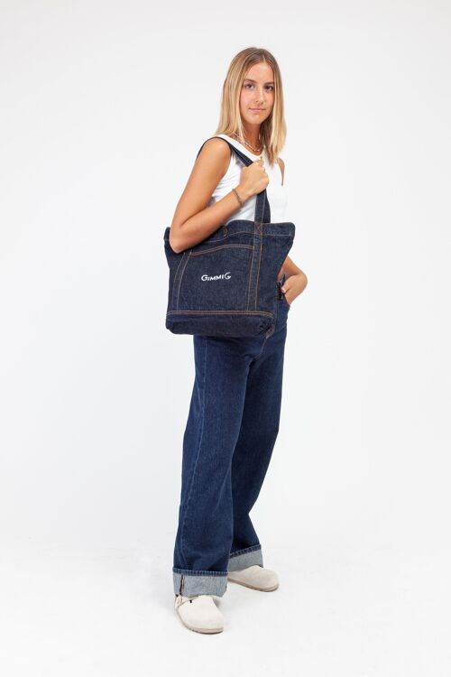 BORSA DENIM IN CANAPA