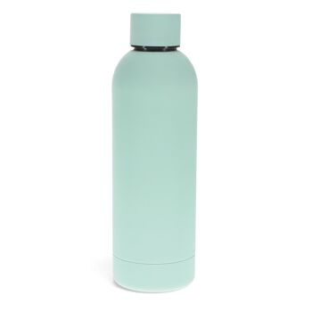 Bouteille en acier caoutchoutée 500ml - Bleu coquille d'oeuf 2