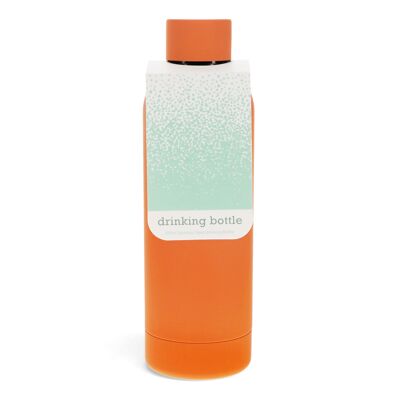 Rubber coated steel bottle 500ml - Orange