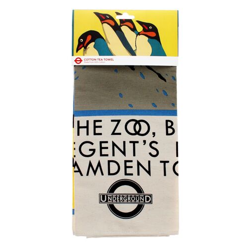 Cotton tea towel - TfL Vintage Poster "For the Zoo..."