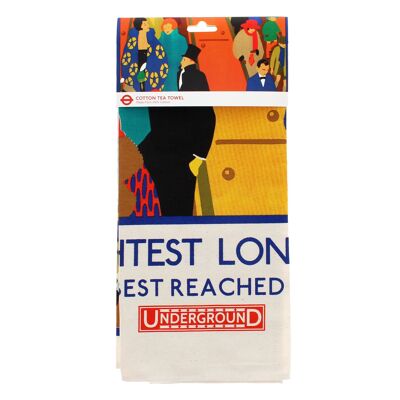 Torchon en coton - TfL Vintage Poster "Brightest London"