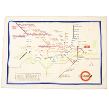 Torchon en coton - TfL Heritage Tube Map 2