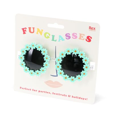 Funglasses - Green daisy sunglasses