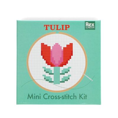 Mini kit de punto de cruz - Tulipán