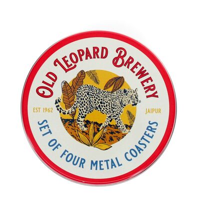 Metal coasters (set of 4) - Old Leopard Brewery