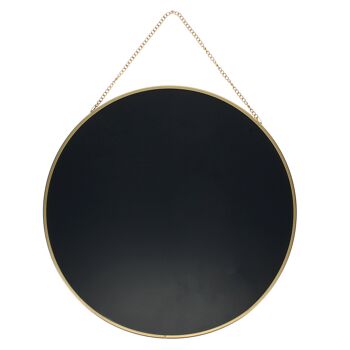 Miroir suspendu (29 cm) - Rond, doré 3
