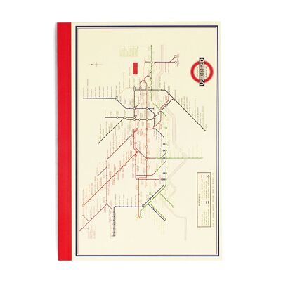 A5-Notizbuch – TfL Heritage Tube Map