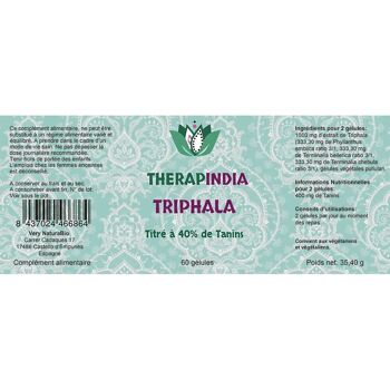 Triphala 40 % Tanins : Cholestérol & Digestion 2