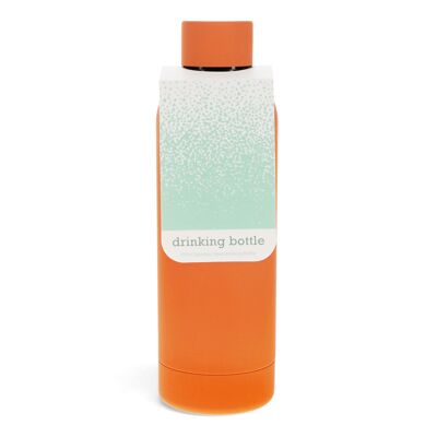 Botella de acero recubierta de goma 500ml - Naranja