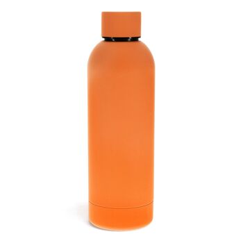 Bouteille en acier recouverte de caoutchouc 500ml - Orange 2