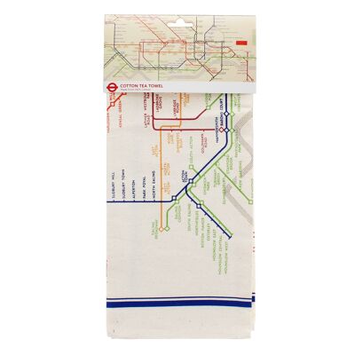 Strofinaccio in cotone - Mappa della metropolitana TfL Heritage