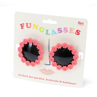 Funglasses - Occhiali da sole rosa a margherita